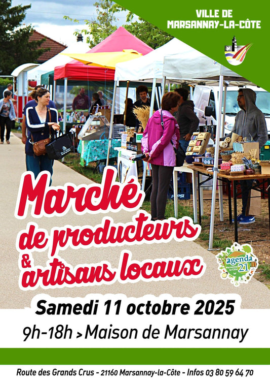 Marsannay-la-côte (21) - Samedi 11 octobre 2025 - Marché de producteurs et artisans locaux