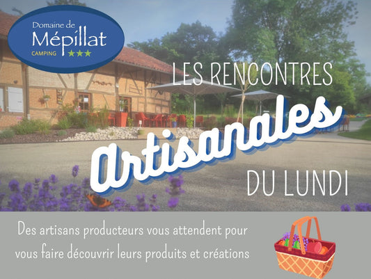 Camping Domaine de Mépillat - Les lundis du 14/07 au 18/08 - Marché de producteurs et d'artisans