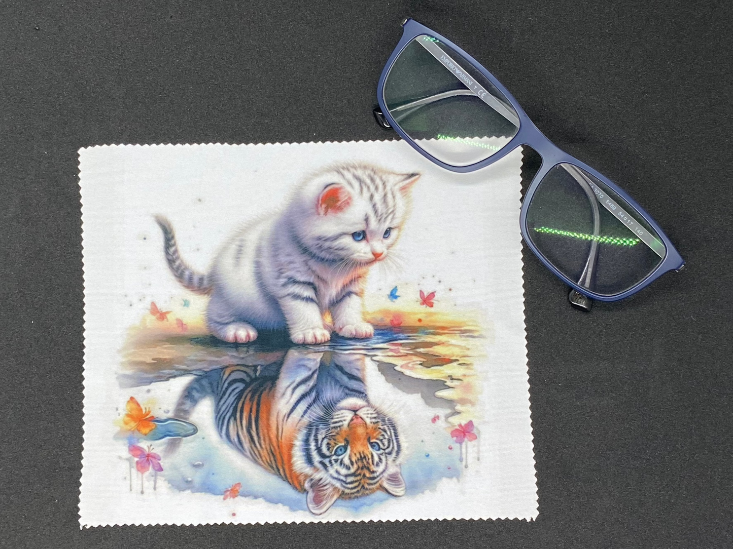 Microfiber cloth for screen and glasses "Kitten - Tiger"
