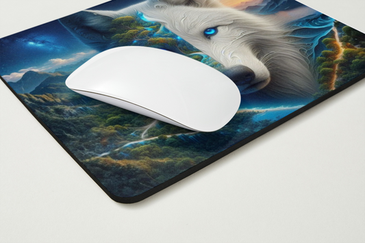 Tapis de souris – Loup Spirituel ✨ – Nature & Univers Onirique