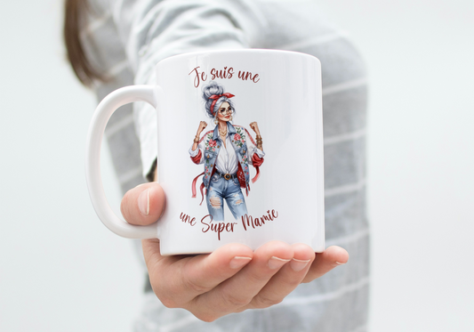 Mug humour - « Je suis une Super Mamie »