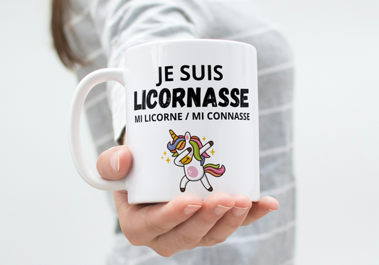Mug JE SUIS LICORNASSE - MI LICORNE / MI CONNASSE