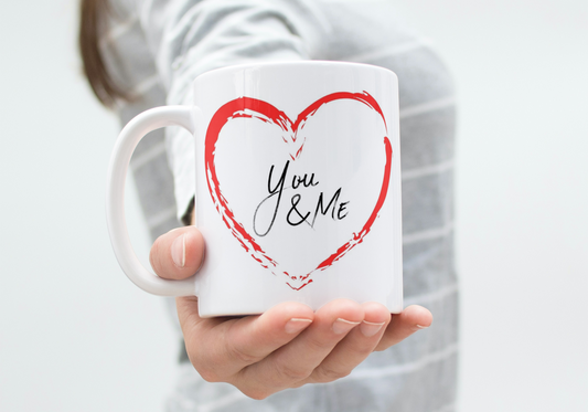 Mug Saint-Valentin "Toi + Moi = ❤️"