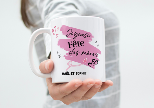 Mug céramique à personnaliser Joyeuse Fête des mères