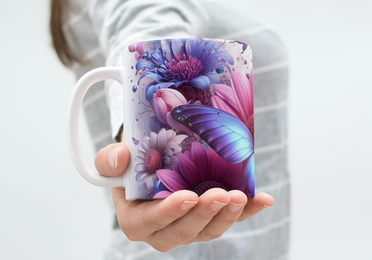 Mug Papillon Fleurs (A&C My Créa)