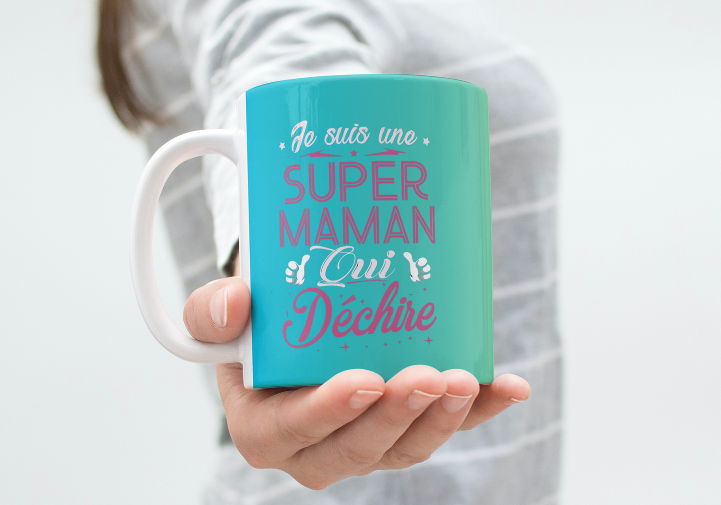 Tasse „Ich bin eine Super-MAMA, die rockt!“