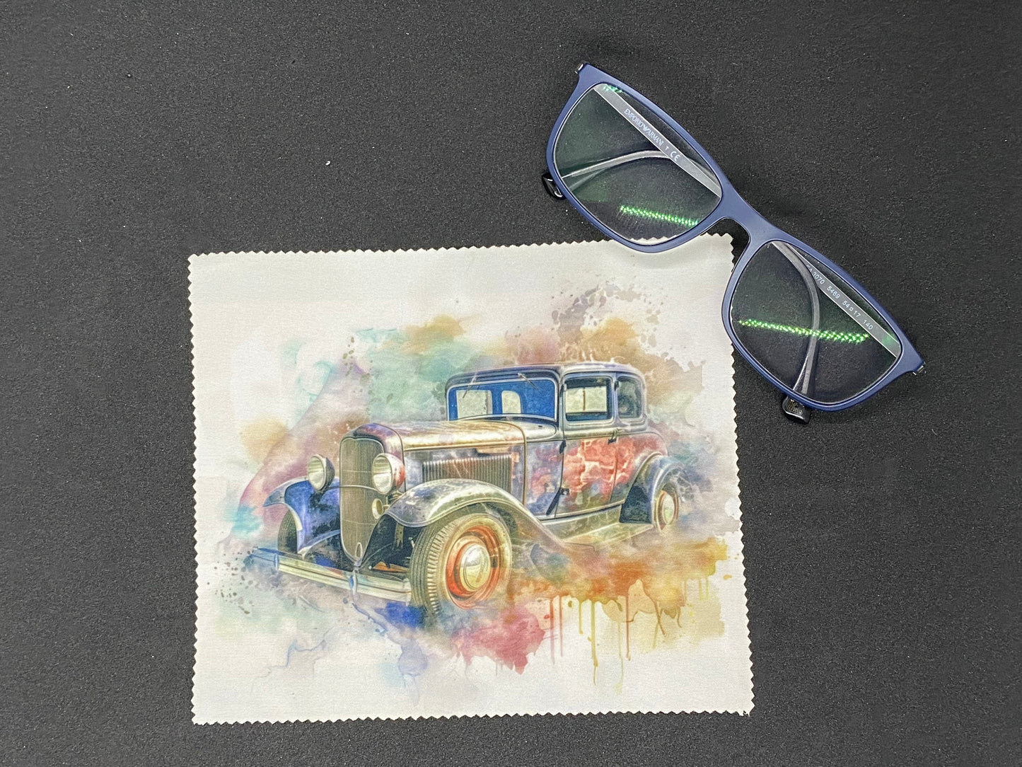 Microfiber cloth for screen and glasses "Traction car"