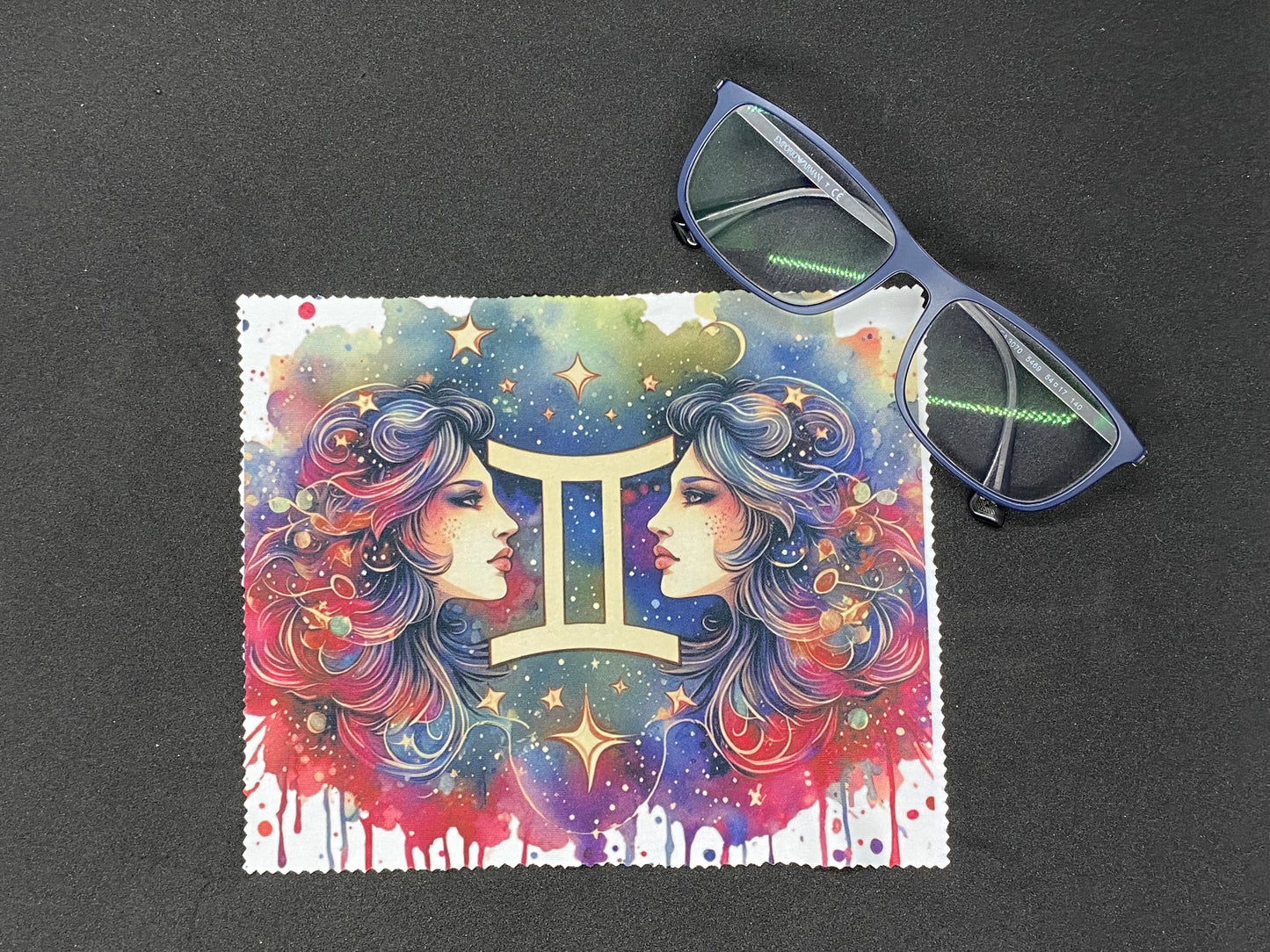 Microfiber cloth for screen and glasses "Astro Gemini"