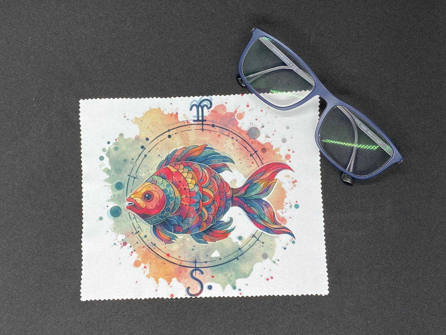"Astro Fish" microfiber cloth for screen and glasses