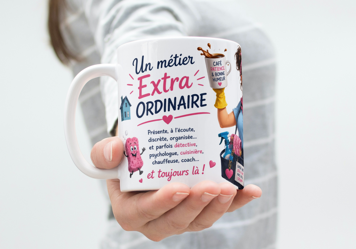 Mug Personnalisable Aide à Domicile – Héros du Quotidien (A&C My Créa)