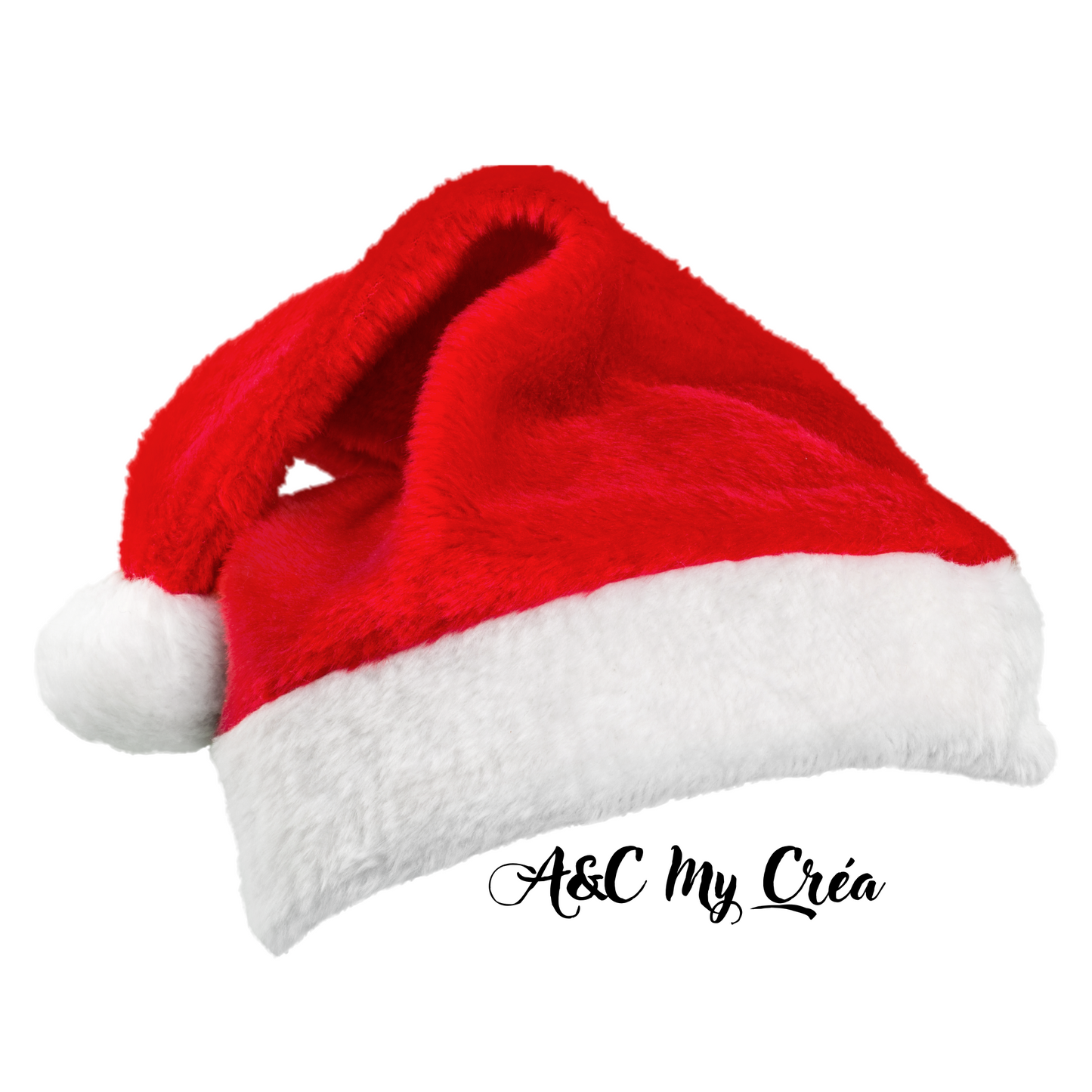 Weihnachtsmannmütze in Samtoptik zum Personalisieren mit dem Vornamen
