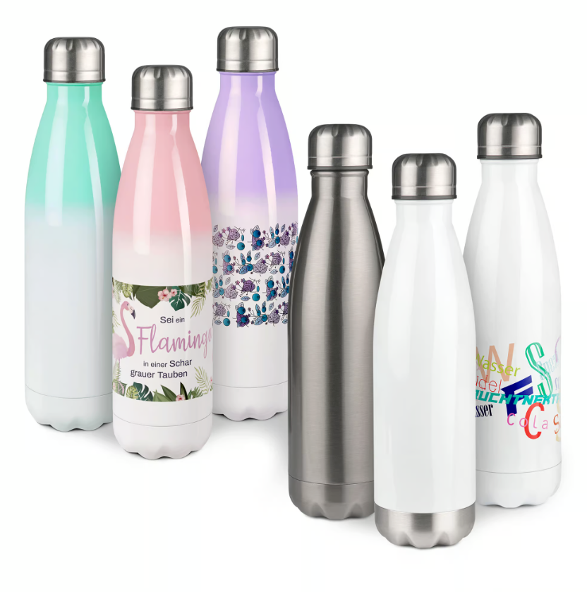Bouteille - Gourde isotherme en inox 500 ml - Personnalisable avec votre photo - texte - design