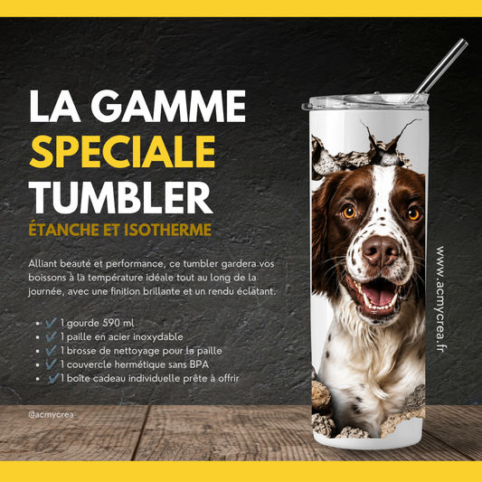 Tumbler Chien Springer Spaniel – Compagnon Fidèle & Design Original (A&C My Créa)
