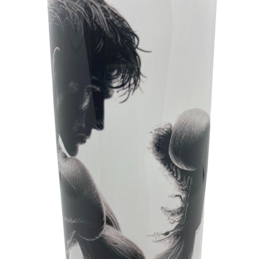 Gourde Sport Aluminium 750 ml - Boxer sportif noir et blanc