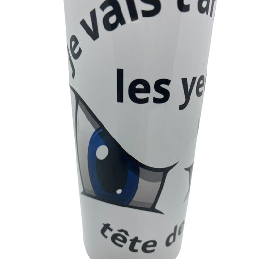 Gourde Sport Aluminium 750 ml - Je vais t'arracher les yeux, tête de cul !