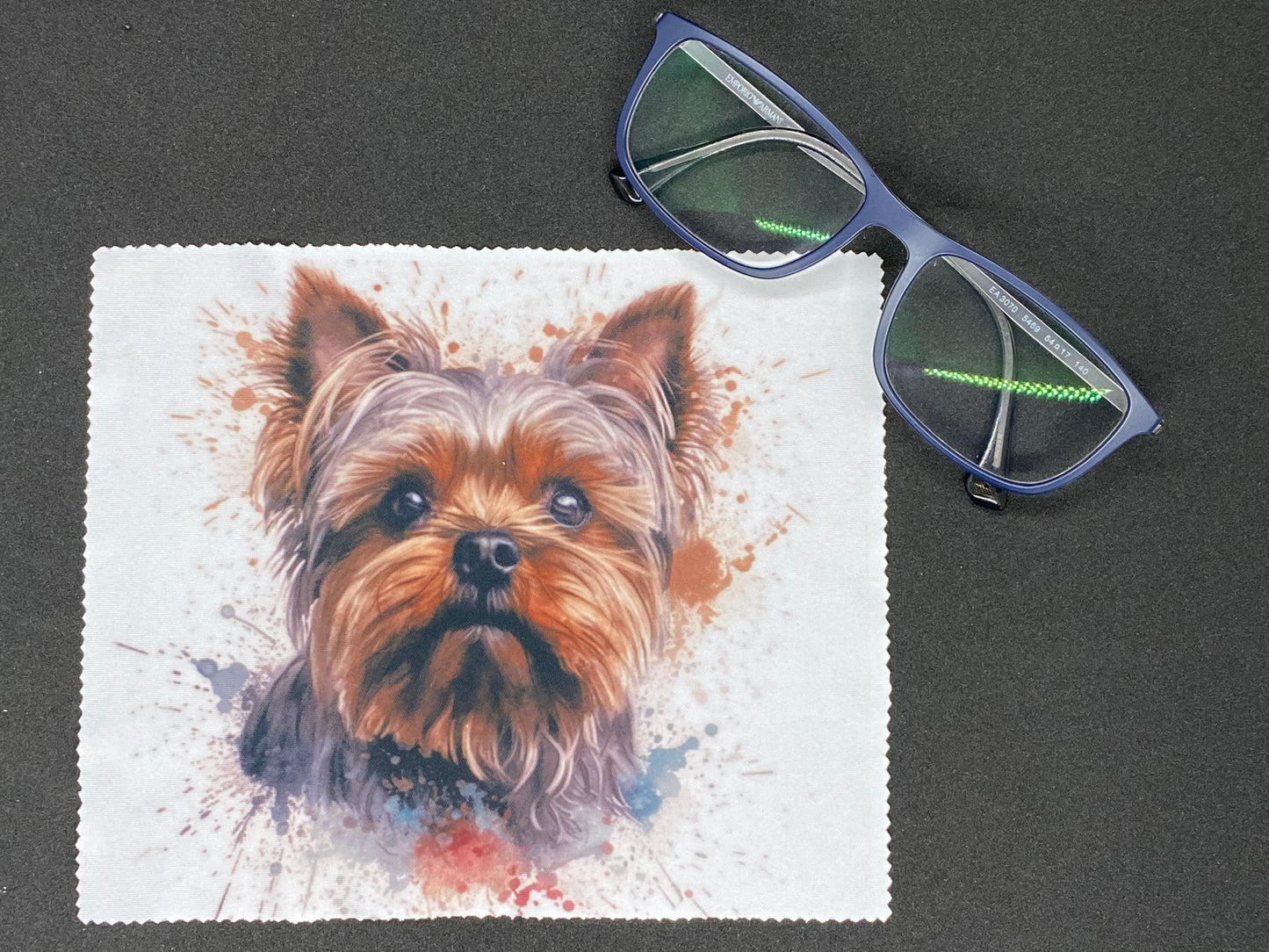 Mikrofasertuch für Bildschirm und Brille „Yorkshire Dog“