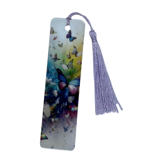 Marque-pages aluminium "Envolée de papillons"
