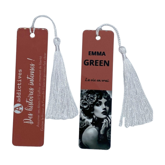 Marque-pages aluminium "Emma Green - La vie en vrai"