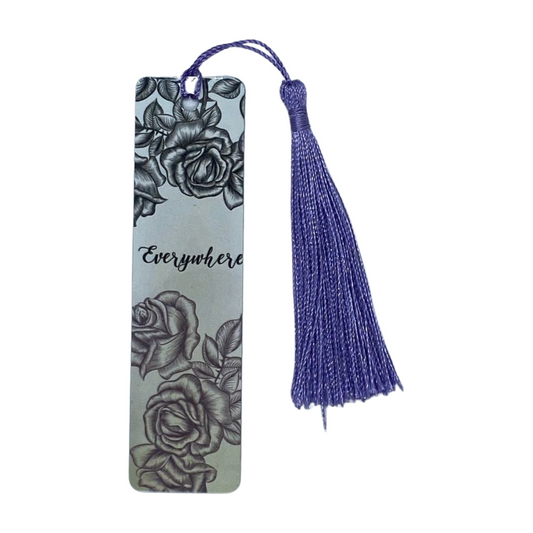 Marque-pages aluminium "Everywhere" avec roses