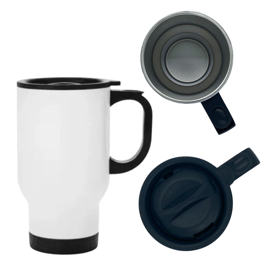 Mug thermos - isotherme Aluminium 450 ml Colibri "C'est l'heure du café"