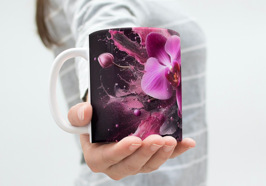 Mug Fleur Orchidée – Cadeau Élégant (A&C My Créa)