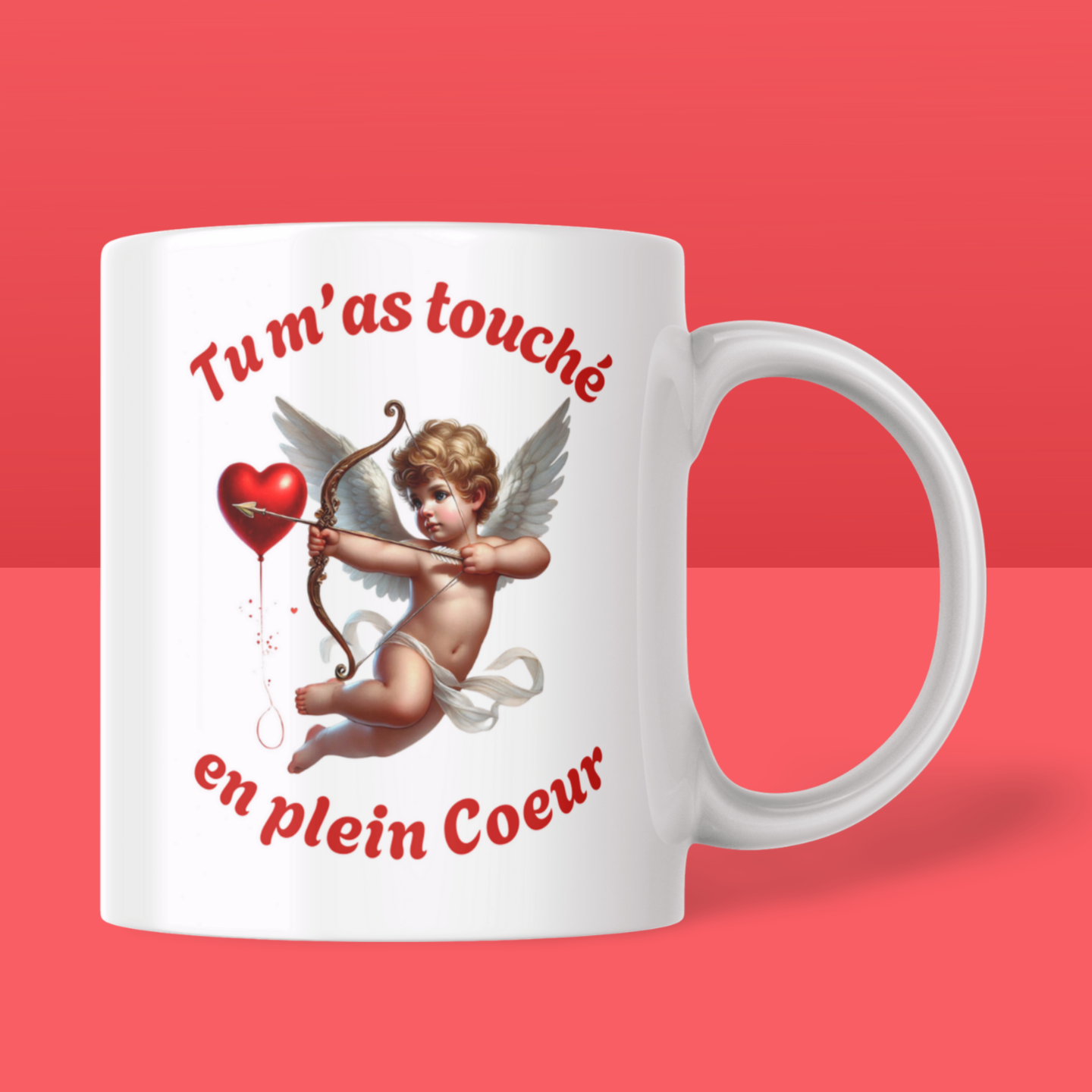 Valentinstagstasse „Du hast mein Herz berührt ❤️“