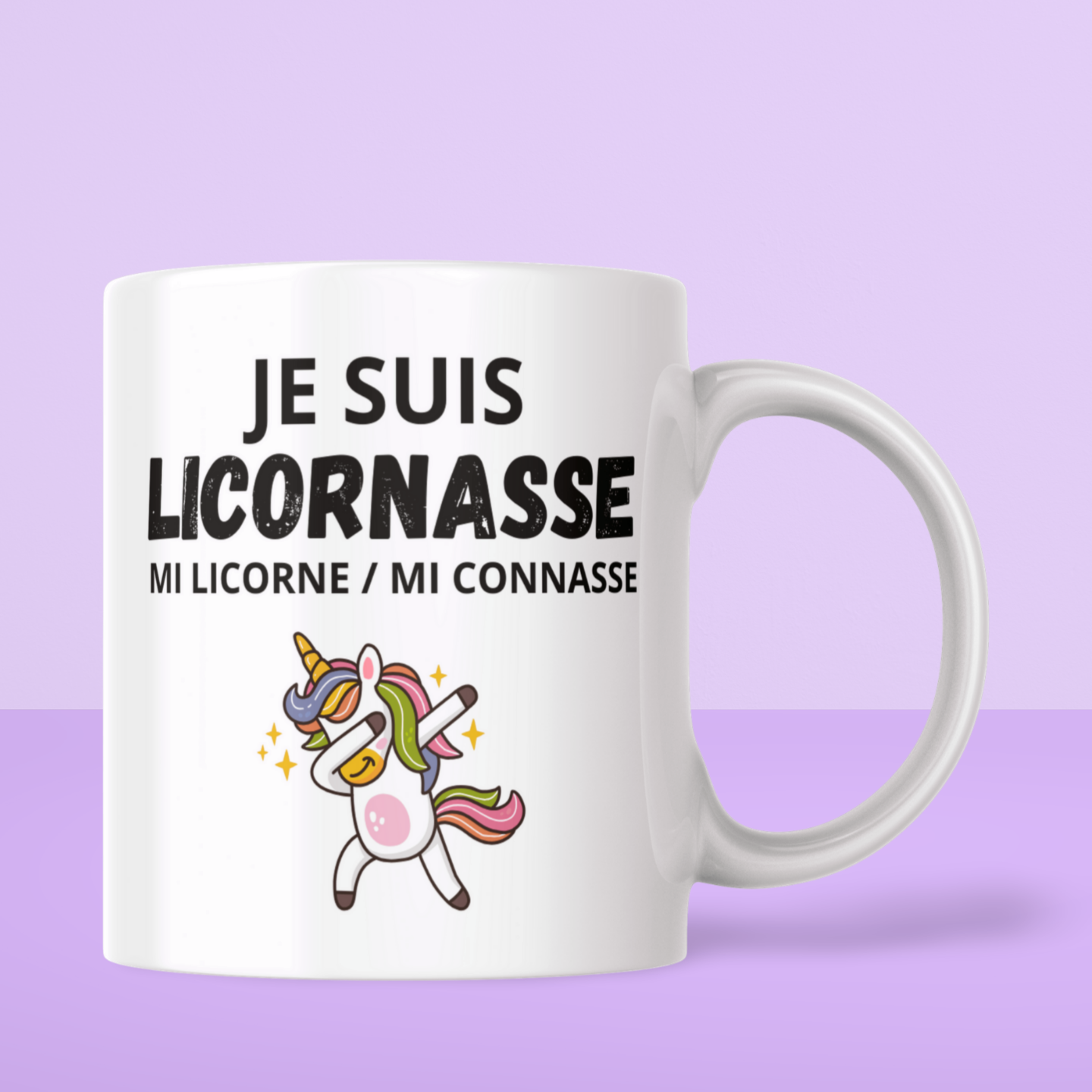 Mug I AM A UNICORN - HALF UNICORN / HALF BITCH