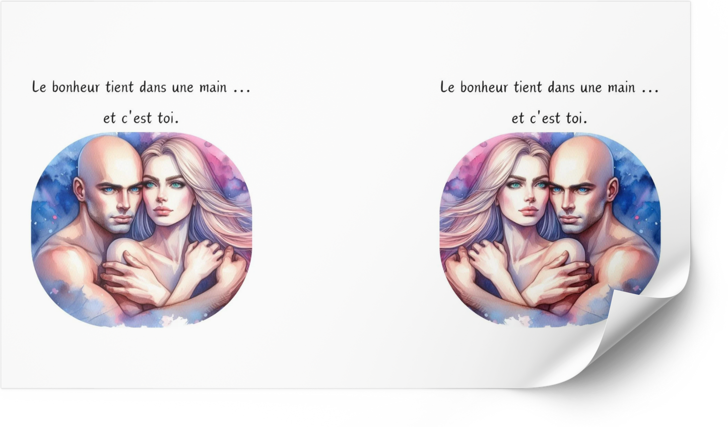 Mug Saint-Valentin "Le bonheur tient dans une main ... et c'est toi"
