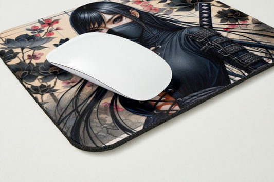 Tapis de souris – Femme Ninja 🥷 - Force et Mystère