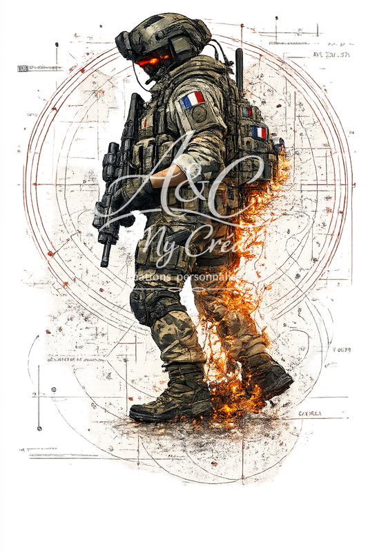 Bouteille - Gourde isotherme 750 ml - bouchon bambou – Militaire