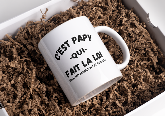 Mug C'EST PAPY QUI FAIT LA LOI (Quand Mamie n'est pas là)