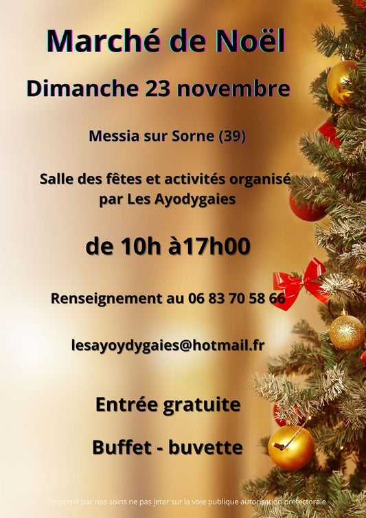 Messia-sur-Sorne (39) - Dimanche 23 novembre 2025 - Marché de Noël