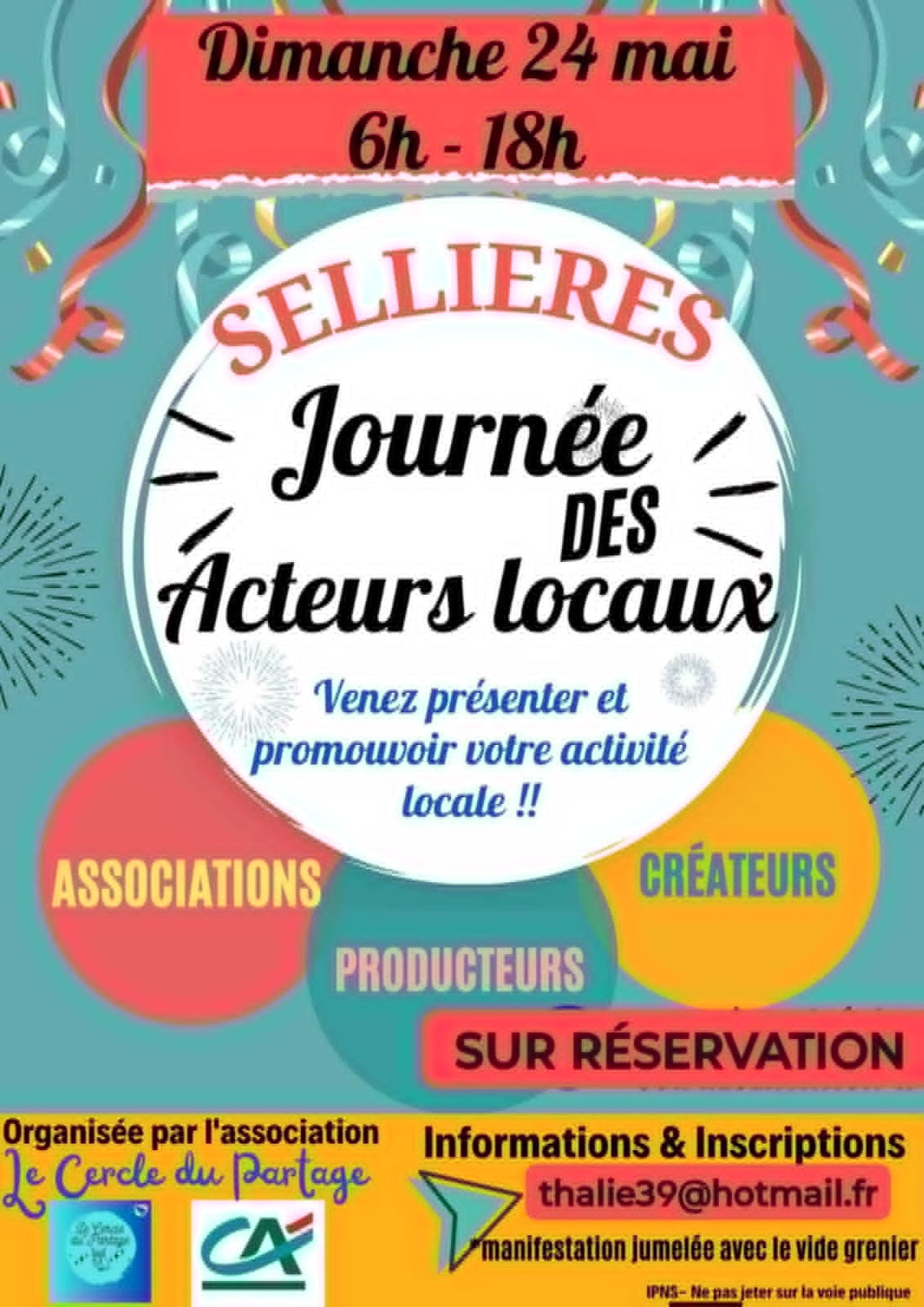 Sellières (39) - Rendez-vous le 24 mai 2026 - Journée des acteurs locaux