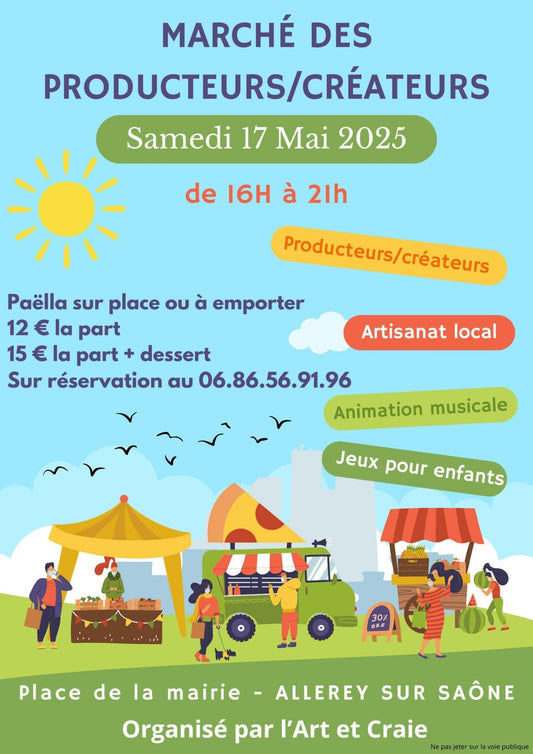 Allerey sur Saône (71) - Samedi 17 mai  - Marché des créateurs