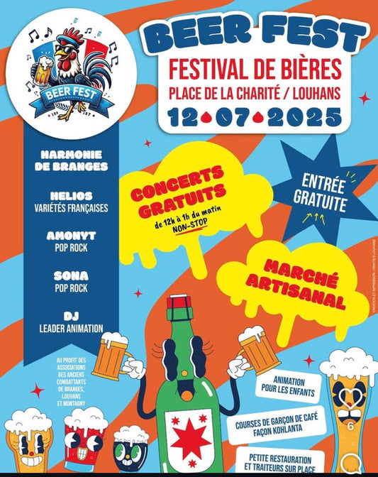 Louhans (71) - 12 juillet - BEER FEST Festival de la Bière