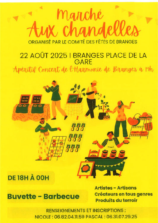 Branges (71) - Vendredi 22 août - Marché aux chandelles