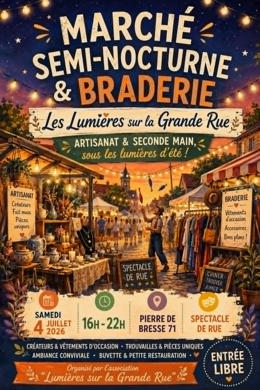 Pierre de Bresse (71) - Samedi 04 juillet 2026 - Marché Semi-Nocturne