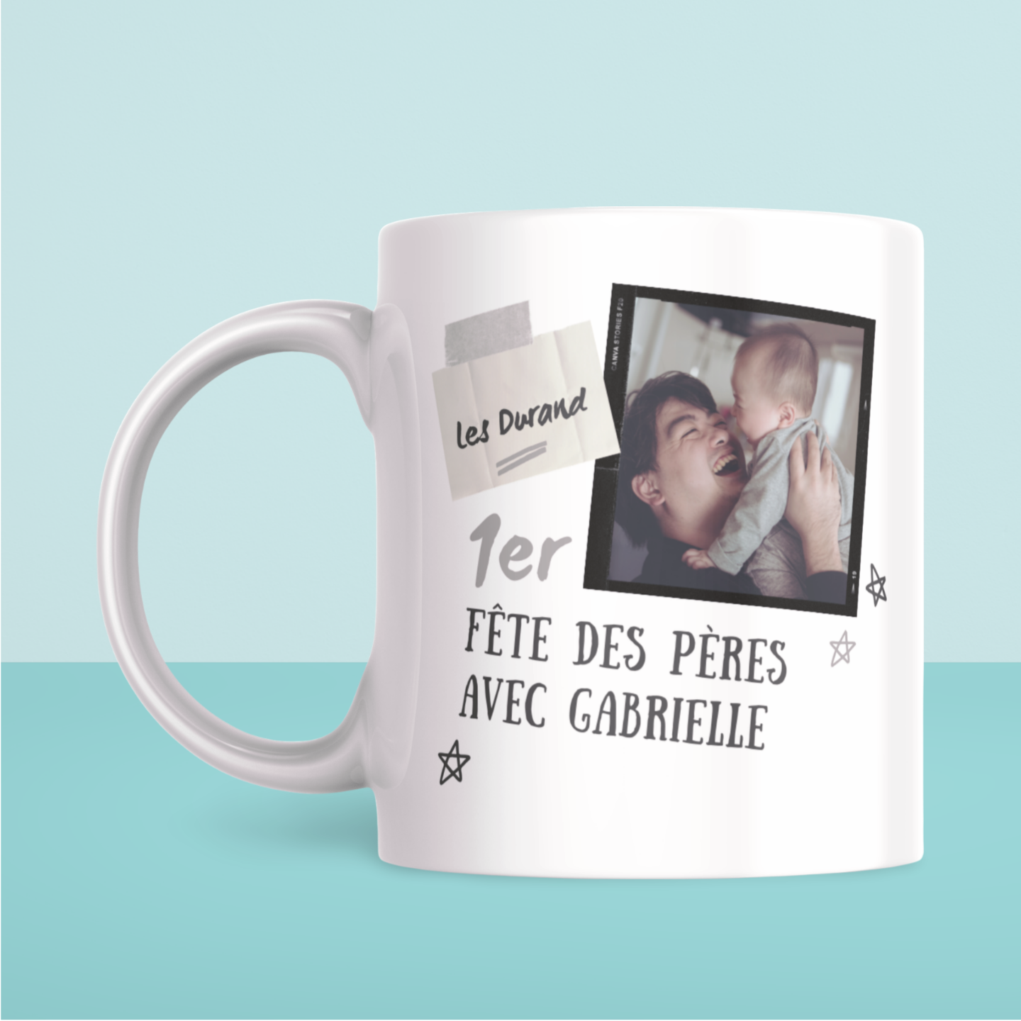 Mug Personnalisé Fête des Pères – Photo & Date (A&C My Créa)