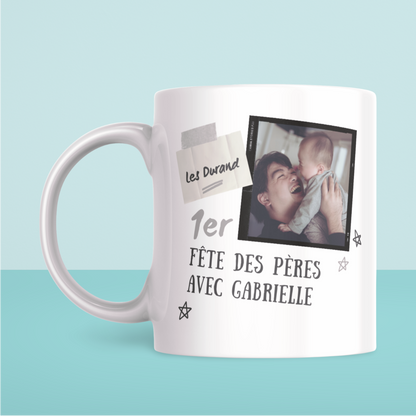 Mug Personnalisé Fête des Pères – Photo & Date (A&C My Créa)