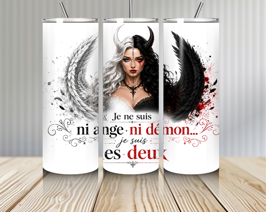 Tumbler Ange & Démon – Design Mystique et Dualité Intérieure (A&C My Créa)