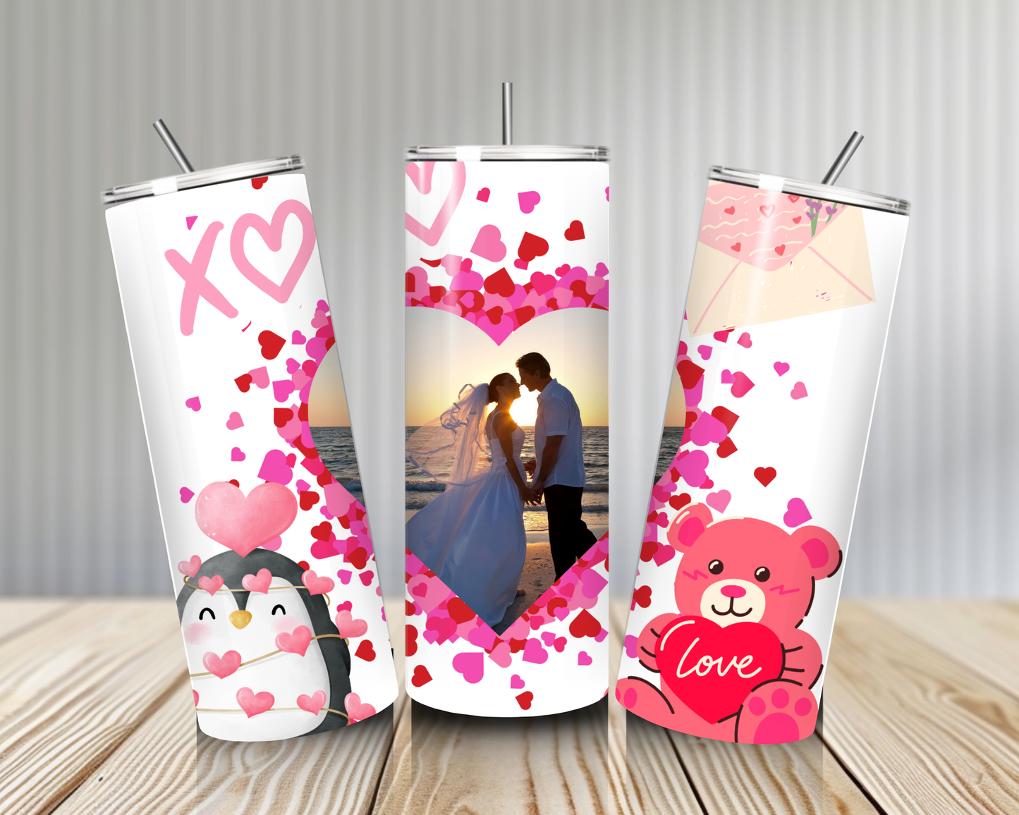 Gourde Tumbler isotherme -  Amour & Photo Personnelle