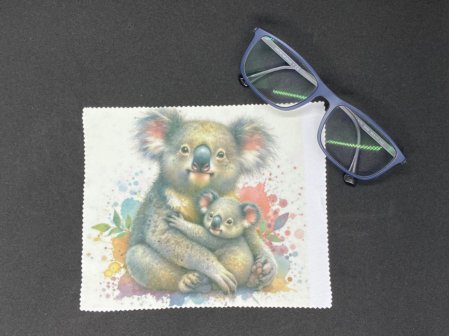 Lingette microfibre pour écran et lunette "Koala et son petit"