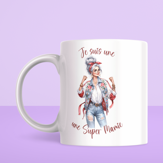 Mug humour - « Je suis une Super Mamie »