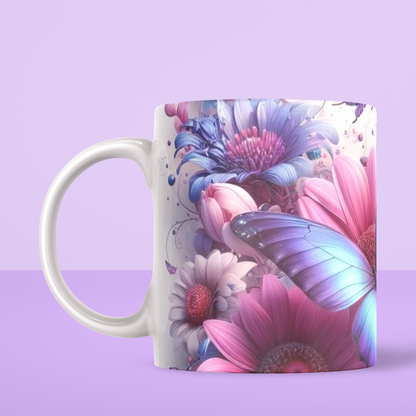 Mug Papillon Fleurs (A&C My Créa)