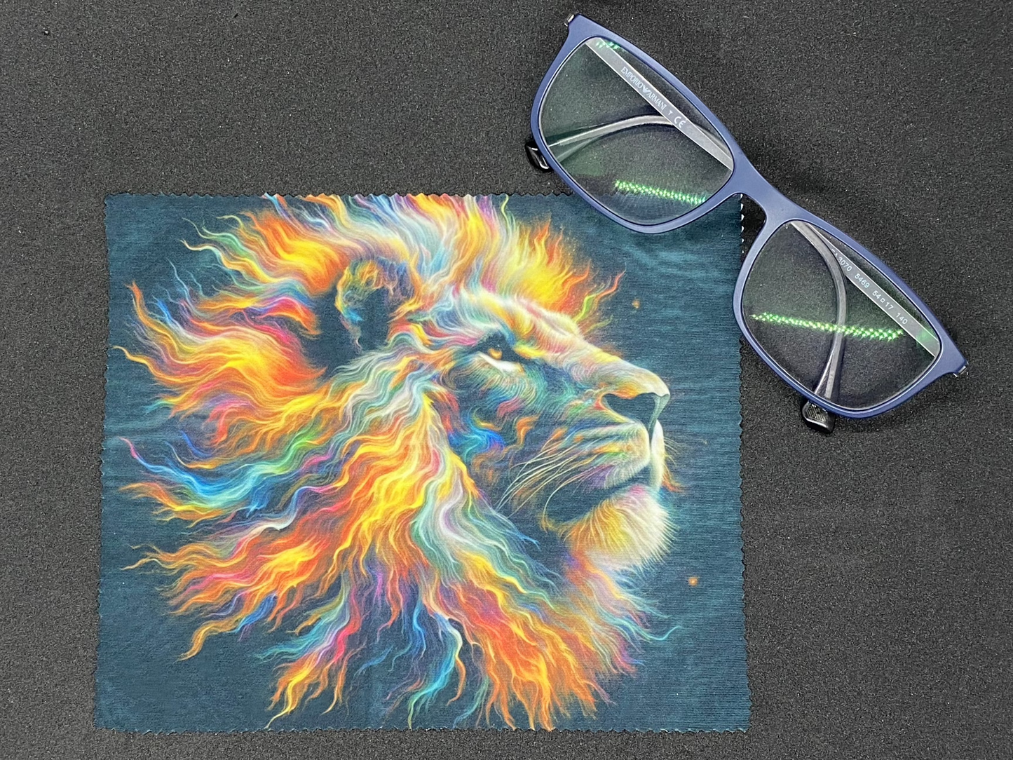 Lingette microfibre pour écran et lunette "Lion multicolore"