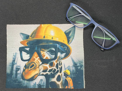 Lingette microfibre pour écran et lunette "Girafe Pop Art"