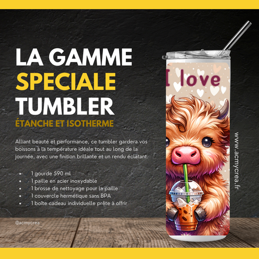 Gourde Tumbler isotherme - “I Love You”
