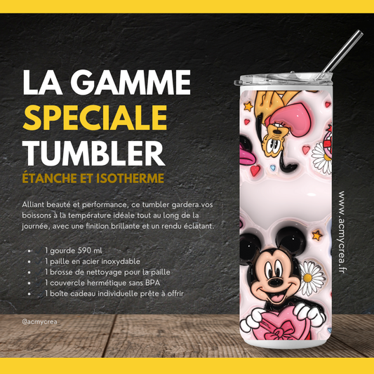 Gourde Tumbler isotherme -  Mickey, Minnie, Donald & Daisy