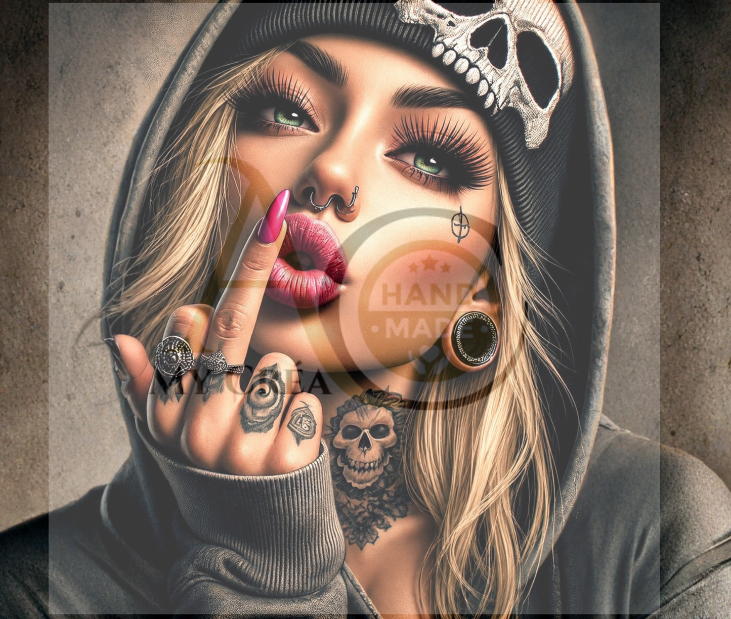 Tumbler Dark Girl Tattoo – Attitude Rebelle - Blonde ou Brune (A&C My Créa)