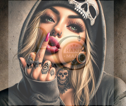Tumbler Dark Girl Tattoo – Attitude Rebelle - Blonde ou Brune (A&C My Créa)